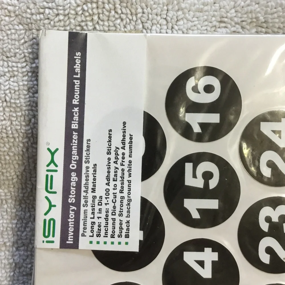 NIP Carpe Diem Clear Number Stickers
